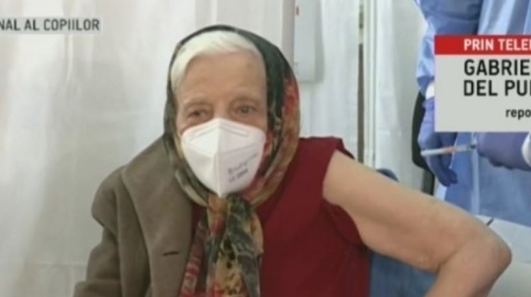 O femeie în vârstă de 104 ani s-a vaccinat anti-Covid în București