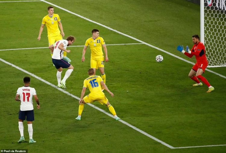 Anglia, calificată în semifinale după ce a surclasat Ucraina cu 4-0