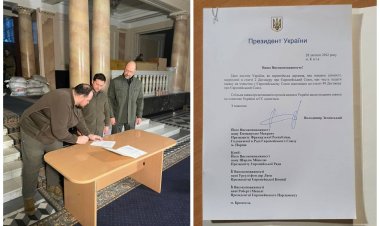 Volodimir Zelenski a semnat cererea de aderare la UE