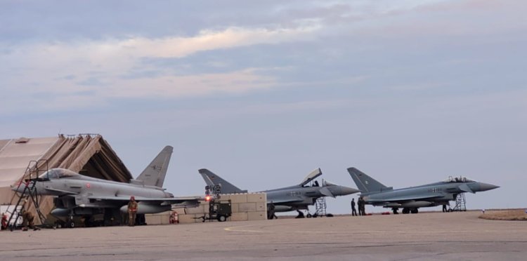 Trei aeronave Eurofighter Typhoon ale Forțelor Aeriene Germane au ajuns în România