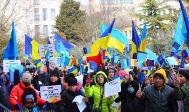 Moment de solidaritate cu Ucraina, la Constanța.