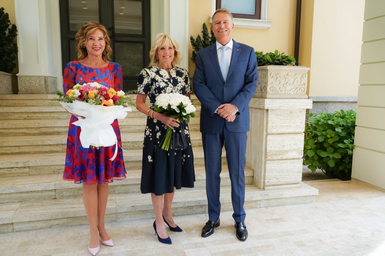 Jill Biden, întâlnire cu preşedintele Iohannis şi soţia sa, Carmen Iohannis