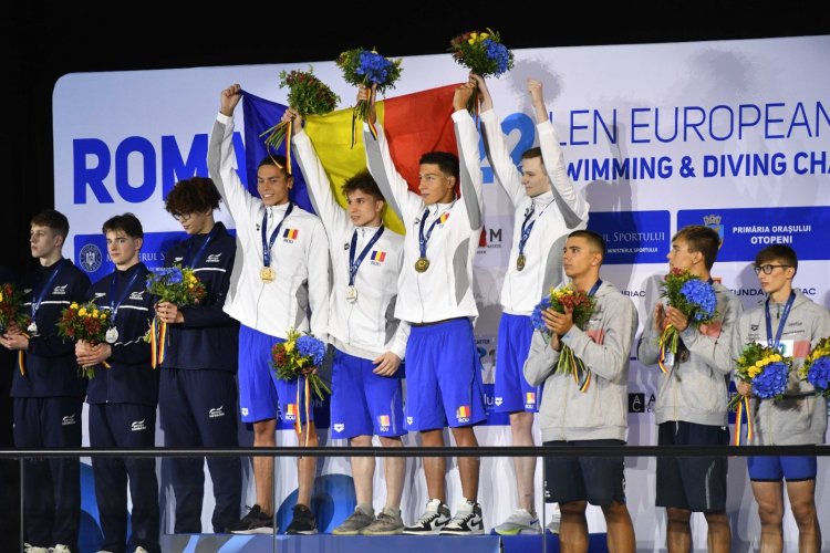 România, aur la ştafetă masculin 4x100 m liber, la CE de Înot Juniori