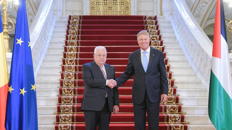 Președintele Palestinei, primit la Cotroceni. Iohannis: Vom semna un program bilateral pentru educație.