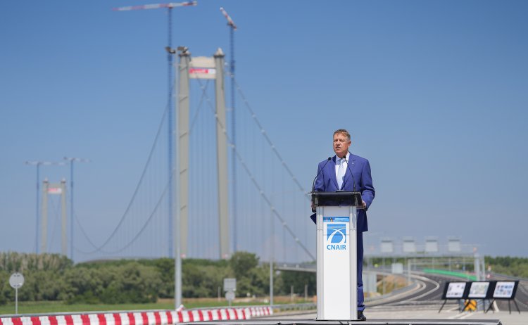 Iohannis: Podul peste Dunăre, o nouă dovadă că şi în România se pot duce la capăt proiecte majore de infrastructură