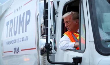 Trump a mers cu o mașină de gunoi la un miting electoral din SUA