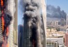 Incendiu puternic la un zgârie-nori din Dubai