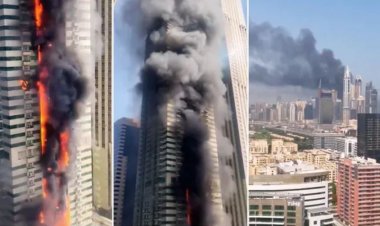 Incendiu puternic la un zgârie-nori din Dubai