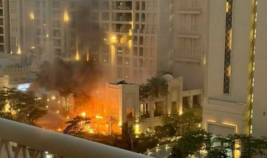 Explozie pe celebra insulă artificială Palm Jumeirah din Dubai; patru răniți în urma incendiului