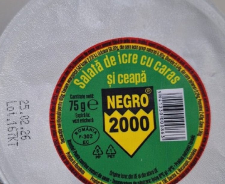 Lot de salată de icre, retras din magazine după ce a fost detectată bacteria Listeria