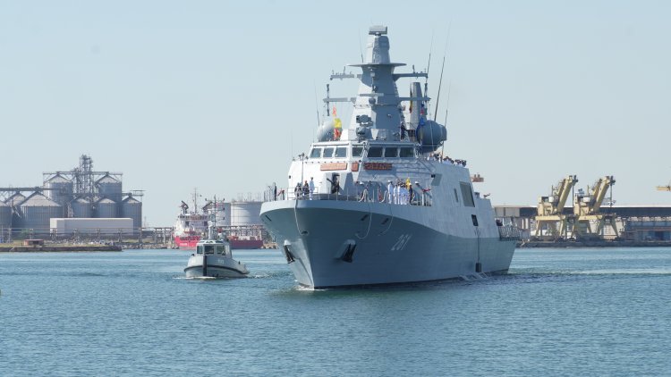 Corveta Contraamiral August Roman, a ajuns în portul militar Constanța