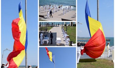 Sărbătoare importantă în România! Ziua Drapelului Național marcată la Constanța de marinarii militari