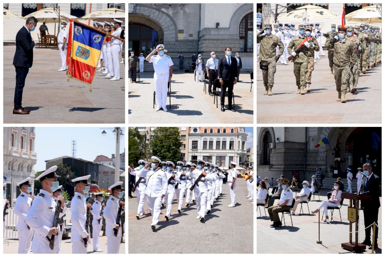 Ziua Imnului Național marcată la Constanța de marinarii militari